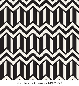 Vector seamless zigzag line pattern. Abstract stylish geometric background. Repeating lattice background