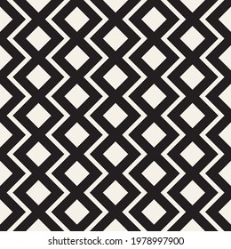 Vector seamless zigzag lines pattern. Modern stylish abstract texture. Repeating geometric tiles from rhombus elements