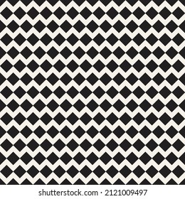Vector seamless zigzag lines pattern. Repeating geometric rhombus shapes texture. Stylish monochrome background design.