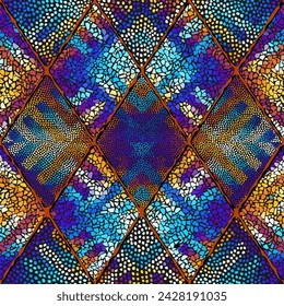 Vector seamlesstile mosaic pattern. Ceramic tiles background. Vector pattern