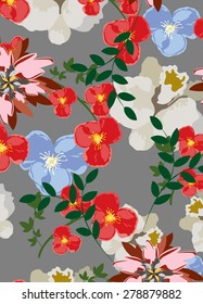 Vector Seamples Flower Pattern