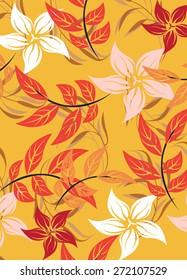 Vector Seamples Flower Retro Texture 