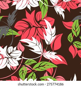 Vector Seamples Pattern Flower 