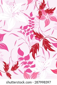 Vector Seamples Pattern Flowers Retro