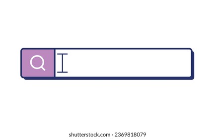 Vector search bar search box internet search icon vector on white background.