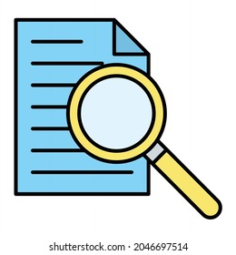 Vector Search File Filled Outline Icon Design
