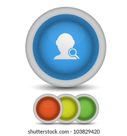 Vector search friend icon on white. Eps10