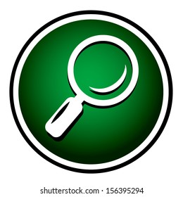 Vector search green icon web design element.