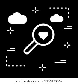 Vector Search Heart Icon