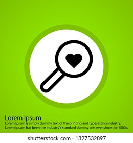 Vector Search Heart Icon