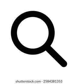 Vector search icon, search icon button, magnifying glass symbol, search icon clip art, zoom in and zoom out symbol illustration.