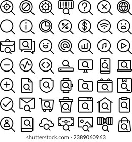 Vector of Search Icon Set. Perfect for user interface, new application.
