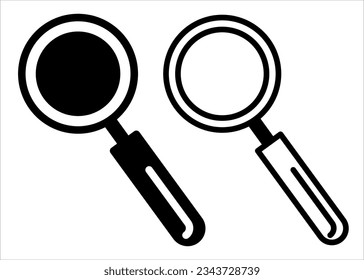 VECTOR SEARCH ICON IN STROKE AND FILL VERSION