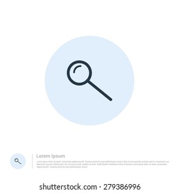 vector search  icon thin line for web and mobile, modern minimalistic flat design. Vector outline icon and offset colour on light white background
