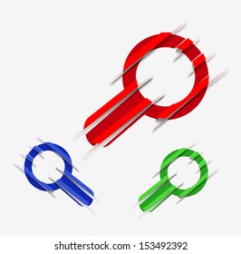 vector search icon web design element. 