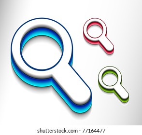 vector search icon web design element.