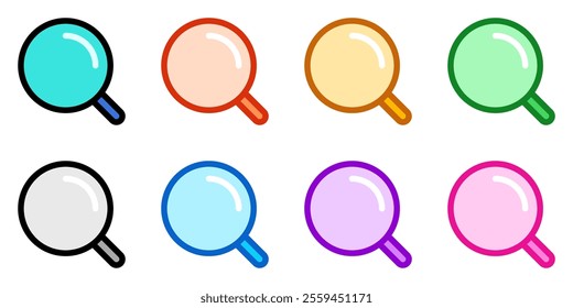 Vector search magnifier scan icon. Perfect for app and web interfaces, infographics, presentations, marketing, etc.