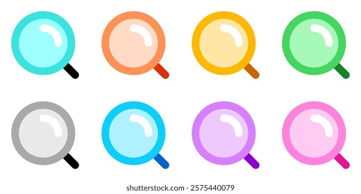 Vector search magnifier scan icon. Perfect for app and web interfaces, infographics, presentations, marketing, etc.