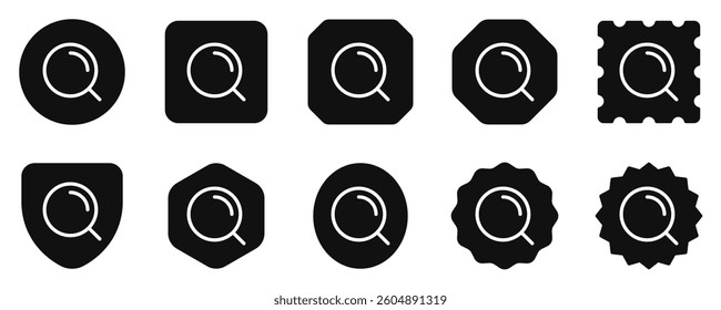 Vector search magnifier scan icon. Perfect for app and web interfaces, infographics, presentations, marketing, etc.