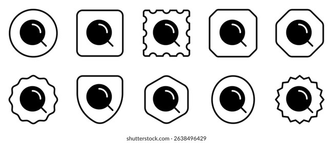 Vector search magnifier scan icon. Perfect for app and web interfaces, infographics, presentations, marketing, etc.
