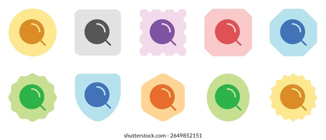 Vector search magnifier scan icon. Perfect for app and web interfaces, infographics, presentations, marketing, etc.
