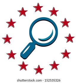 Vector search map pointer web design element.