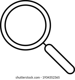 Vector Search Outline Icon Design
