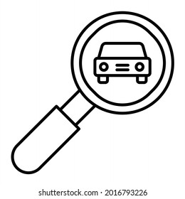 Diseño de iconos de esquema de búsqueda de vectores
