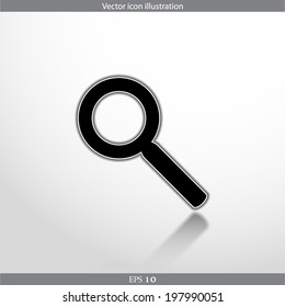 Vector search web flat icon. Isolated on white.