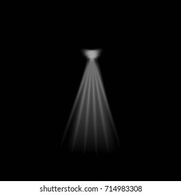 Vector searchlight. Black scene