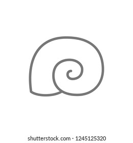 Vector seashell line icon. Symbol and sign illustration design. Isolated on white background
