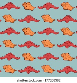 Vector seashell pattern