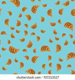 Vector seashells and coral. Tropical summer nature gem background. Fashion vacation tropical ocean print