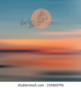 Vector seaside landscape.