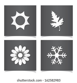 Vector Season Icons Set.