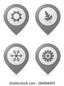 Vector season icons set.