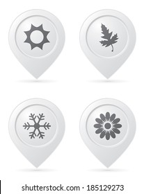 Vector season icons set.