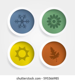 Vector season icons set.