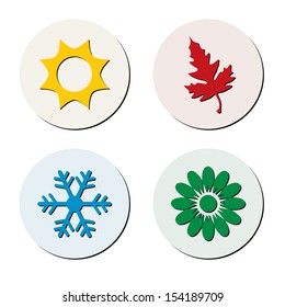 Vector season symbols.