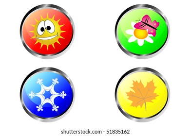 Vector - Seasonal buttons