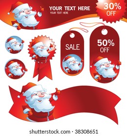 Vector seasonal design elements for advertising. More variants in portfolio