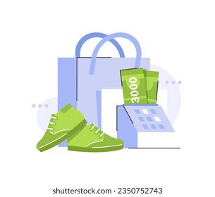 vector seasonal sale discounts. presents purchase, luxury shopping