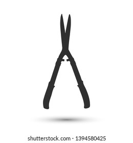 Vector secateurs icon. Cut symbol. For design, web site design, logo, app, UI.