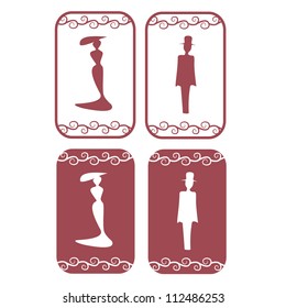 Vector secession restroom symbols