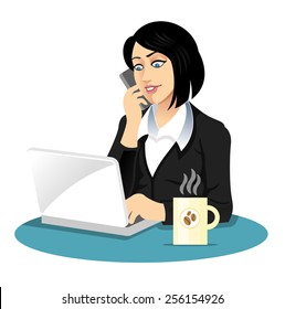 Vector secretary illustration