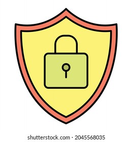 Vector Secruity Filled Outline Icon Design
