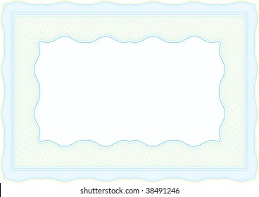 vector secure blank guilloche certificate