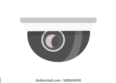 Vector security camera. CCTV cartoon illustration. Safety and watching.
