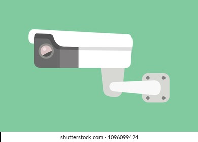 Vector security camera. CCTV cartoon illustration. Safety and watching.