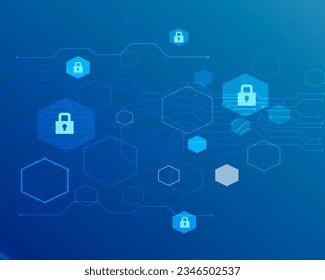 Vector security cyber digital concept abstract technology